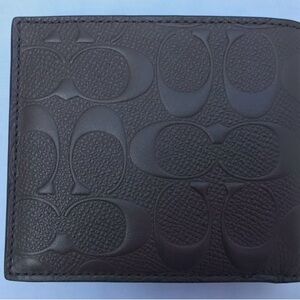 Coach Black Embossed Leather Wallet